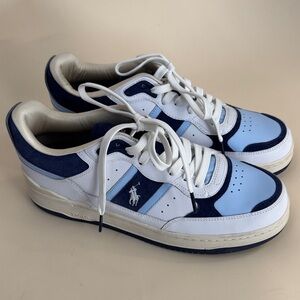 Polo by Ralph Lauren Men's White and Navy Sneakers